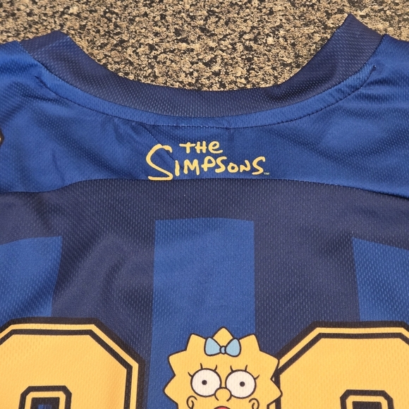 The Simpsons 20th Television Vibrant Blue Long Sleeve Jersey Shirt Men's size S - Picture 9 of 16